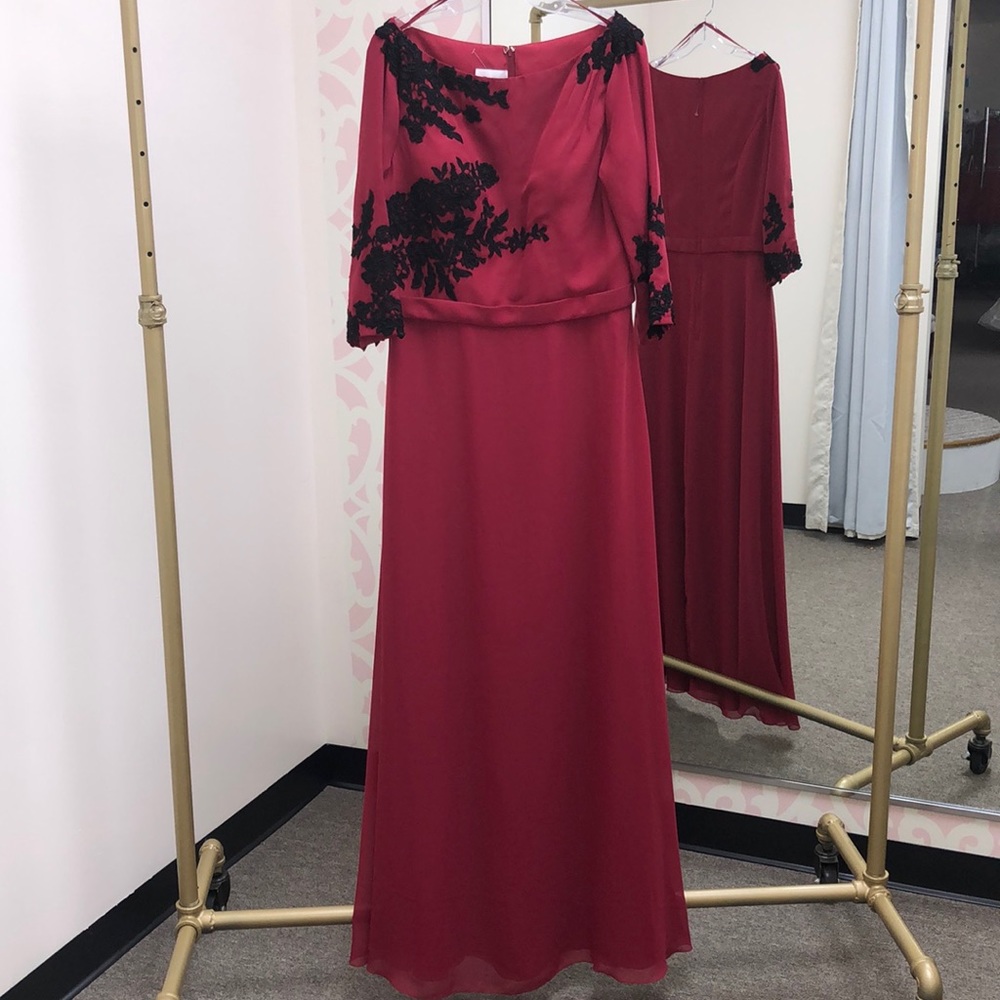 Modern Maids #M2769 Red Chiffon Dress